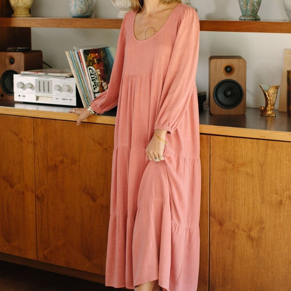 Rachel Pally Linen Alice Dress in Camellia in Size Small